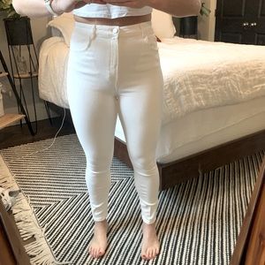 Zara white high rise jeans size 10